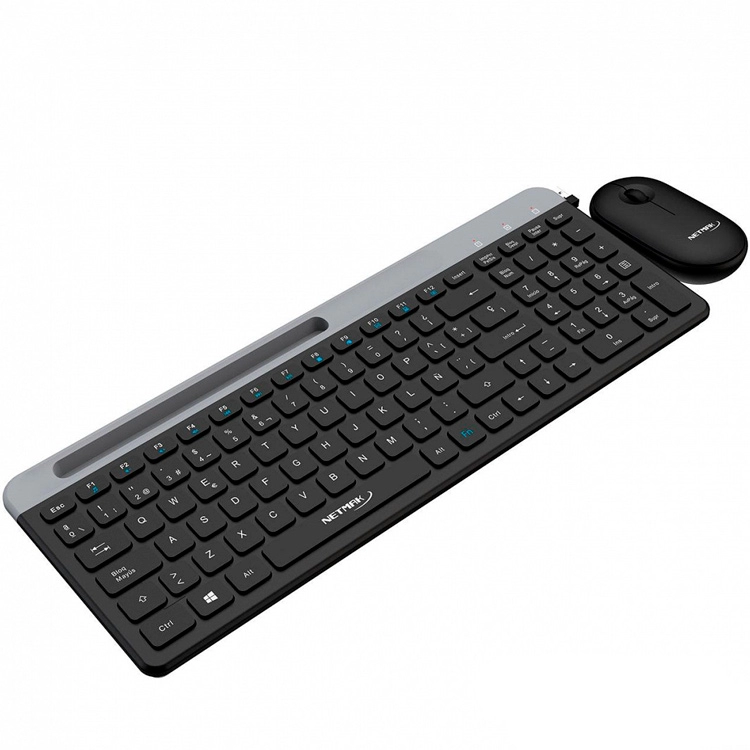 Combo Netmak Inalambrico Teclado + Mouse Negro 2.4GHZ Art.NM-KB875